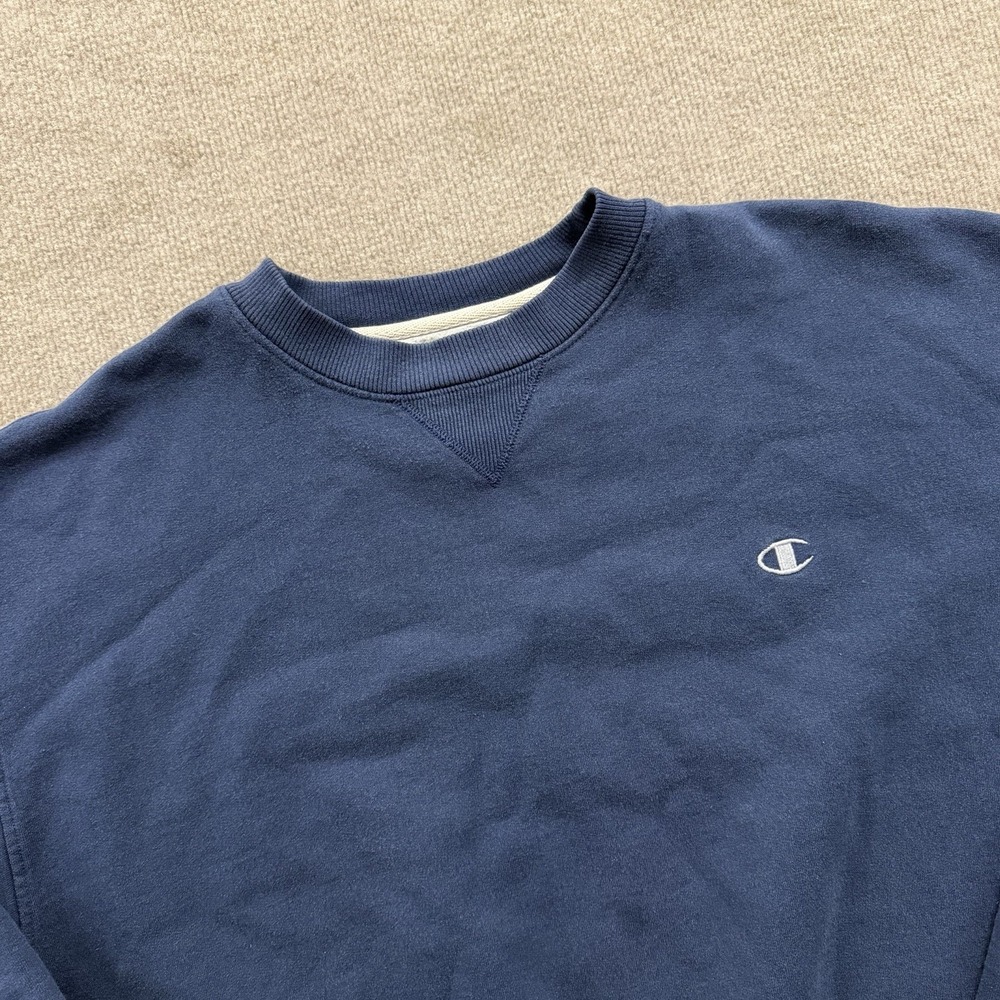 Vintage Champion Blue Crewneck Sweatshirt Men's Size XXL